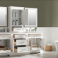 Design Element Milano 84" Double Sink Modular Vanity Set - White ML-84MC-WT