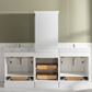 Design Element Milano 84" Double Sink Modular Vanity Set - White ML-84MC-WT