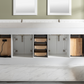 Design Element Milano 84" Double Sink Vanity - White ML-84-WT
