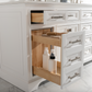 Design Element Milano 84" Double Sink Vanity - White ML-84-WT