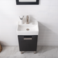 Design Element Stella 16.5" Single Sink - Black S03-17-BLK