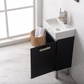 Design Element Stella 16.5" Single Sink - Black S03-17-BLK