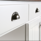 Design Element Monterey 80 In. Kitchen Island - White Quartz Countertop- White KD-03-80-W-ST