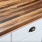 Design Element Monterey 52 In. Kitchen Island - Dark Walnut Finish - White KD-03-52-W-WD