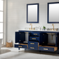 Design Element Valentino 72" Double Sink Vanity In Blue V01-72-BLU