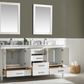 Design Element Valentino 72" Double Sink Vanity - White V01-72-WT