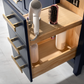 Design Element Valentino 84" Double Sink Vanity - Blue V01-84-BLU