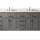 Design Element Valentino 84" Double Sink Vanity - Gray V01-84-GY