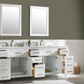 Design Element Valentino 84" Double Sink Vanity In White V01-84-WT