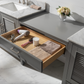 Design Element Estate 102" Double Sink Bathroom Vanity Modular Set - Gray ES-102MC-GY