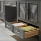 Design Element Estate 102" Double Sink Bathroom Vanity Modular Set - Gray ES-102MC-GY