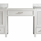 Design Element Estate 102" Double Sink Bathroom Vanity Modular Set - White ES-102MC-WT