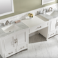 Design Element Estate 102" Double Sink Bathroom Vanity Modular Set - White ES-102MC-WT
