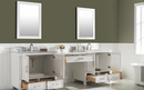 Design Element Estate 102" Double Sink Bathroom Vanity Modular Set - White ES-102MC-WT