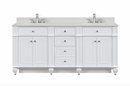 Design Element Winston 72" Double Vanity In White WN-72-W
