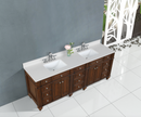 Design Element Winston 84" Double Vanity In Walnut WN-84-BR