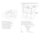 Technical diagram of a 30-inch drawer microwave standard mount cutout with dimensions and labels.