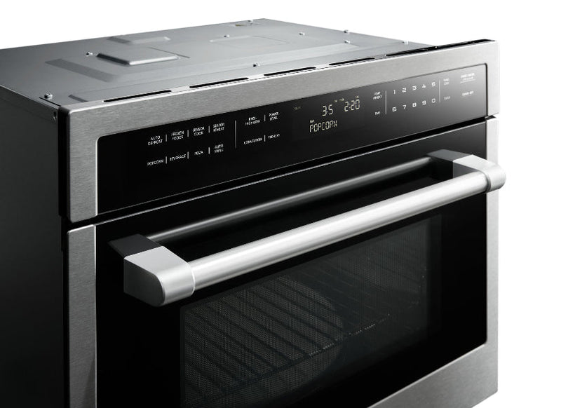 The Thor Kitchen 24-Inch Professional Built-In Microwave Speed Oven control panel