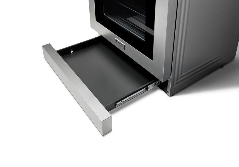 Thor Kitchen 30" Electric Range with 4.55 Cu. Ft. Self-Cleaning Oven, Air Fryer, and Tilt Panel in Stainless Steel TRE3001
