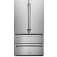 Thor Kitchen 4-Piece Appliance Package - 36-Inch Gas Range, Pro-Style Wall Mount Range Hood, Refrigerator, and Dishwasher in Stainless Steel