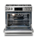 Thor Kitchen 36" Gas Range with 6.0 Cu. Ft. Self-Cleaning Oven, Air Fryer, Tilt Panel in Stainless Steel TRG3601