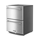 Thor Kitchen 2-Piece Appliance Package - 24-Inch Double Drawer Refrigerator and Freezer Drawer in Stainless Steel
