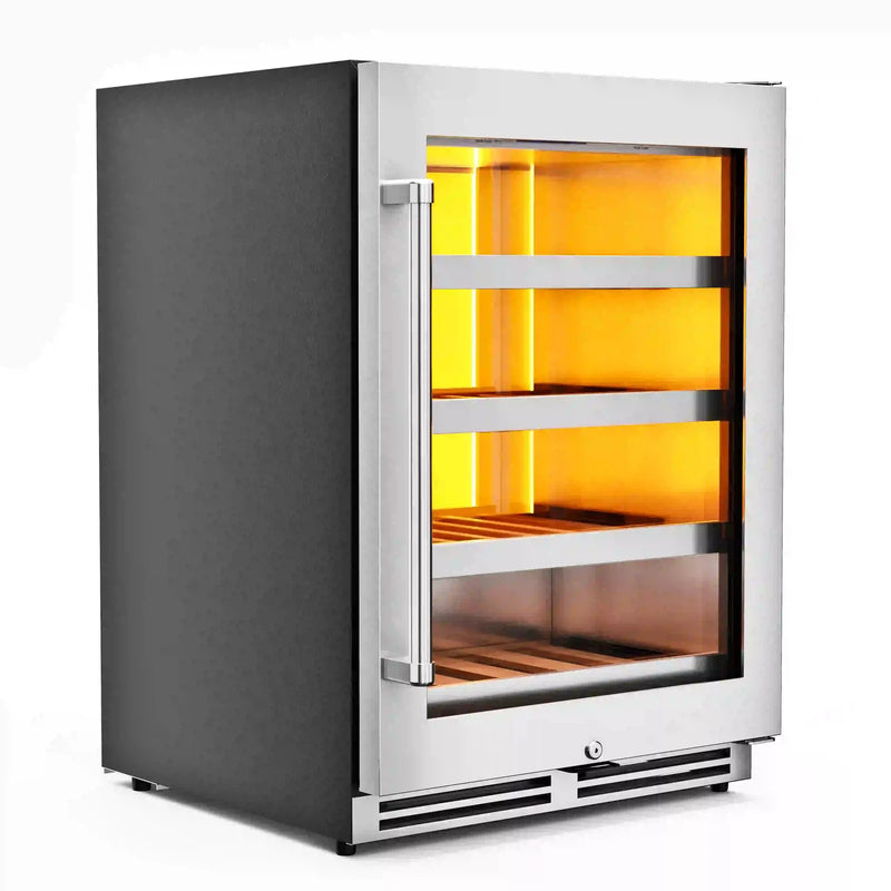 Thor Kitchen 24-Inch Wine Cooler with Backlight in Stainless Steel TWC24UL