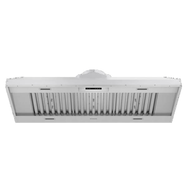 Thor Kitchen XLH60 60 Inch Liner Range Hood Front Bottom View with LED Lights