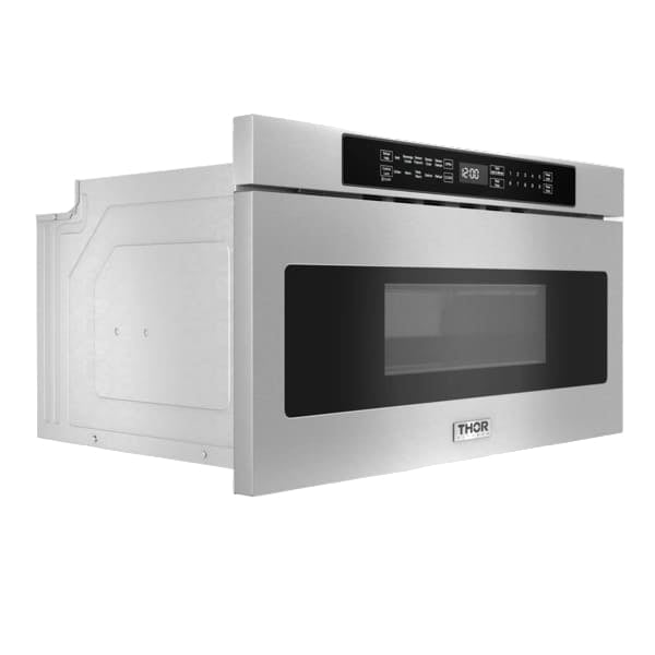 Thor Kitchen TMD3001 built-in microwave drawer 30-inch side angle view