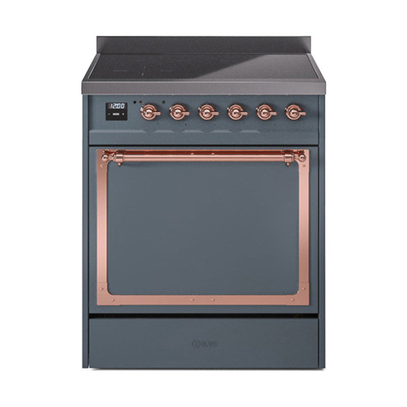 ILVE Nostalgie II Noblesse 30″ Induction Freestanding Range with Solid Door - UNI304QNMP