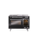 ILVE Professional Plus II 48" Dual Fuel Range with 5 Sealed Burners Griddle French Top Triple Glass Door - UP48FSWMP