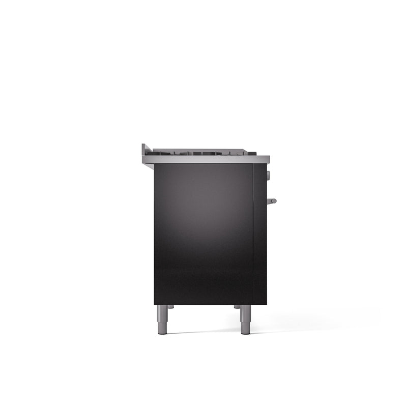 ILVE Professional Plus II 48" Dual Fuel Range with 5 Sealed Burners Griddle French Top Triple Glass Door - UP48FSWMP