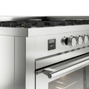 ILVE Professional Plus 60" Dual Fuel Range with 9 Sealed Burners w/Griddle Triple Glass Door - UP60FWMP