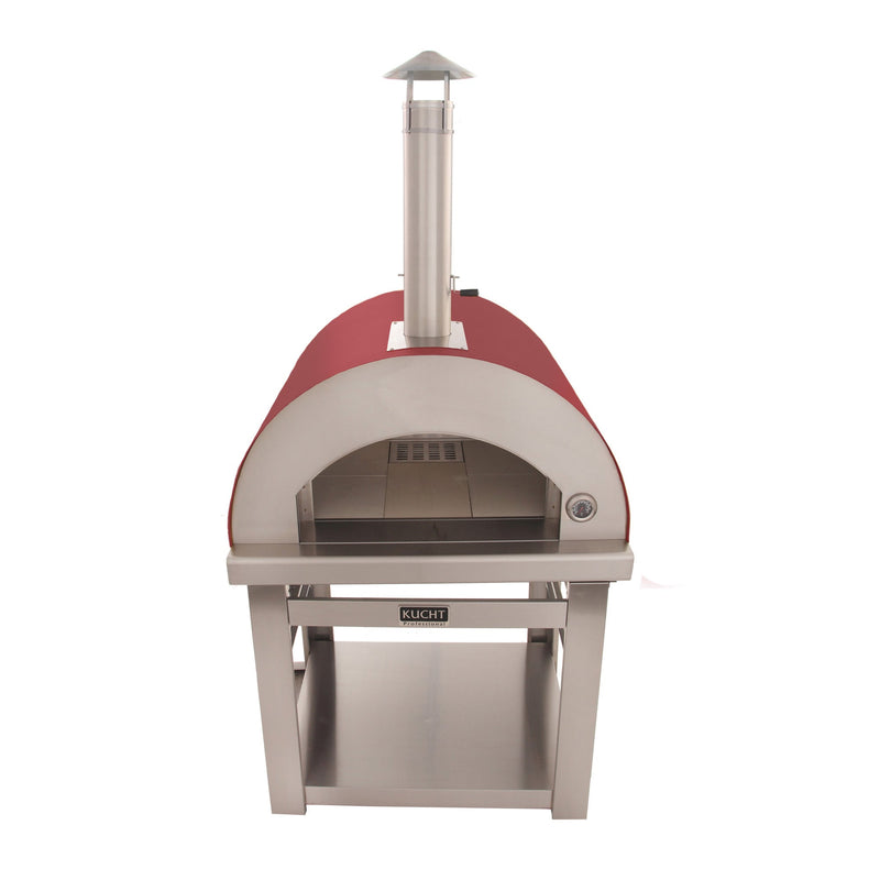 Kucht Outdoor Wood Fire Pizza Oven in Red VENICE-R