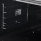 FORNO Asti 30-Inch Double Electric Wall Oven with Upper French Doors in Black/White with Antique Brass Trim