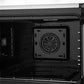 FORNO Asti 30-Inch Double Electric Wall Oven with Upper French Doors in Black/White with Antique Brass Trim