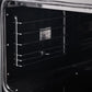 FORNO Asti 30-Inch Double Electric Wall Oven with Upper French Doors in Black/White with Antique Brass Trim