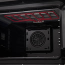 FORNO Asti 30-Inch Double Electric Wall Oven with Upper French Doors in Black/White with Antique Brass Trim