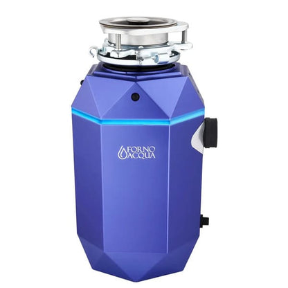 FORNO Acqua BrightDiamond 3/4HP Super Quiet Garbage Disposal Corded with Motion Sensor Cabinet Light & Pre-Wired Air Switch