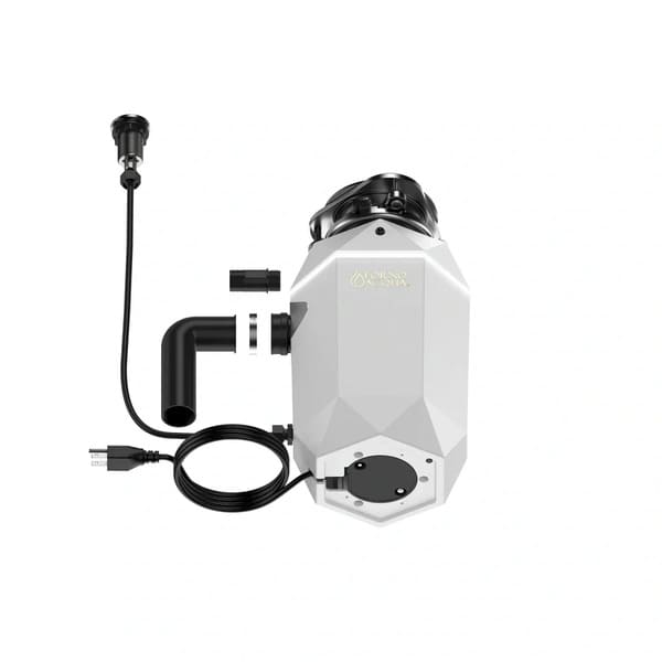 FORNO Acqua BrightDiamond 3/4HP Super Quiet Garbage Disposal Corded with Motion Sensor Cabinet Light & Pre-Wired Air Switch