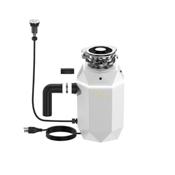 FORNO Acqua BrightDiamond 3/4HP Super Quiet Garbage Disposal Corded with Motion Sensor Cabinet Light & Pre-Wired Air Switch
