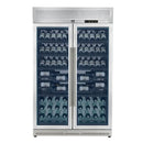 FORNO Abruzzo 48-Inch Dual Zone Wine Cooler with 102 Bottles, 24 Cu. Ft., Green Acrylic Holders & Black Shelves FWCDR6610-48S