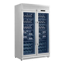 FORNO Abruzzo 48-Inch Dual Zone Wine Cooler with 102 Bottles, 24 Cu. Ft., Green Acrylic Holders & Black Shelves FWCDR6610-48S