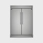 Forno Appliance Package - 48" Dual Fuel Range, Wall Mount Range Hood and 60" Refrigerator with Modern Grill Trim, FBDL-017-04CAUS