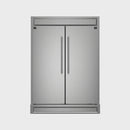 Forno Appliance Package - 48" Dual Fuel Range, Wall Mount Range Hood and 60" Refrigerator with Modern Grill Trim, FBDL-017-04CAUS