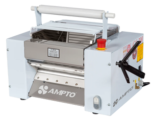 AMPTO Dough Roller & Sheeter table top. 12'' roll width. 4.5 lbs dough capacity. 66 rpm
