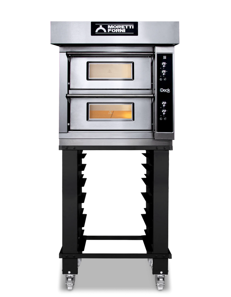 AMPTO iDeck Digital Control Electric Pizza Oven 61x66x14 cm chamber. 2 Deck