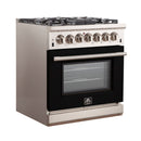FORNO Capriasca - Titanium Professional 30" Freestanding Colored Door Gas Range FFSGS6260-30