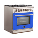 FORNO Capriasca - Titanium Professional 30" Freestanding Colored Door Gas Range FFSGS6260-30