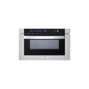 Cosmo 24 in. Built-in Microwave Drawer with Automatic Presets, Touch Controls, Defrosting Rack and 1.2 cu. ft. Capacity in Stainless Steel - COS-12MWDSS